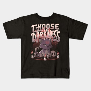 Choose Darkness - Cute Evil Cat Gift Kids T-Shirt